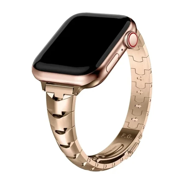 Fullmosa İnce Metal Bant Uyumlu Apple Watch Kordon - 7