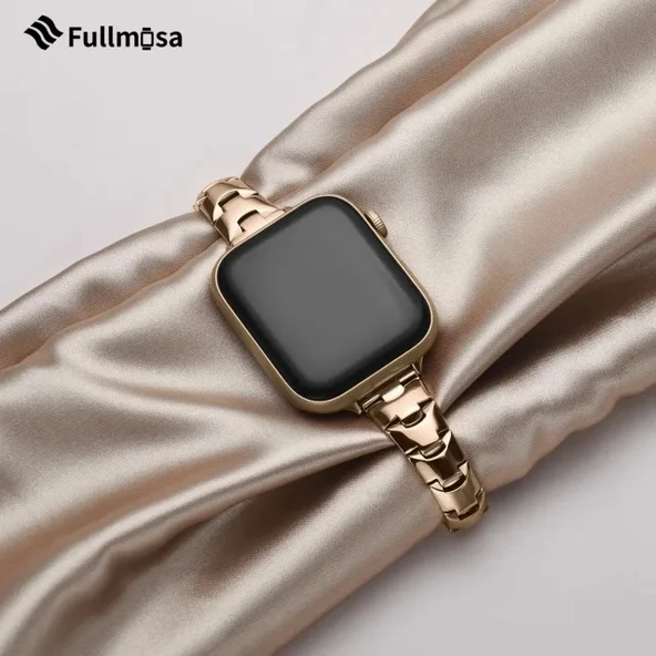 Fullmosa İnce Metal Bant Uyumlu Apple Watch Kordon