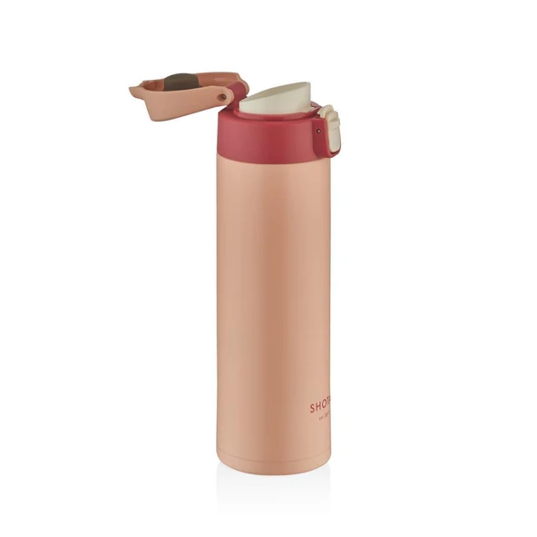 Shotay Smile Çelik Termos Matara 430Ml Pembe - 2