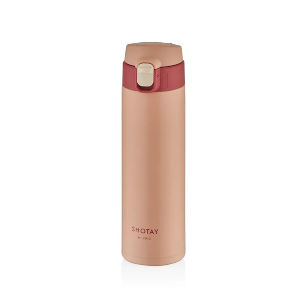 Shotay Smile Çelik Termos Matara 430Ml Pembe