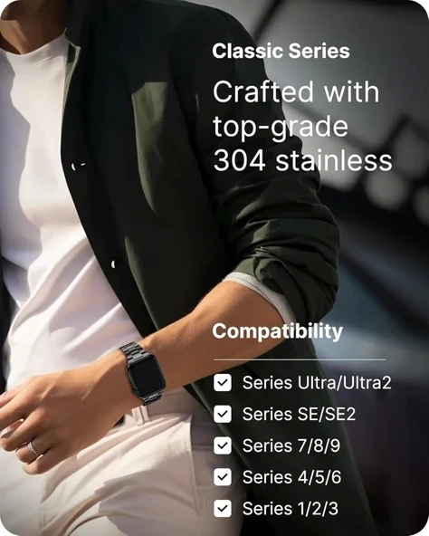 Fullmosa No Tools Needed Compatible Apple Watch Kordonları - 4