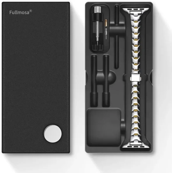 Fullmosa İnce Metal Bant Uyumlu Apple Watch Kordon - 7