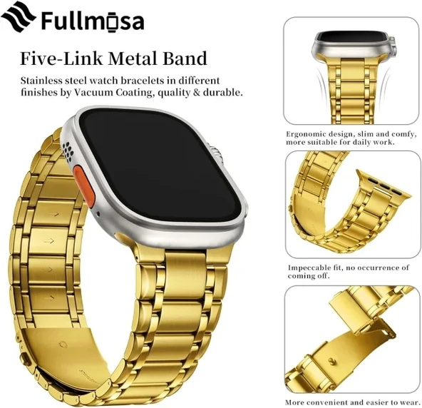 Fullmosa Metal Bantlarla Uyumlu Apple Watch Kordon - 8