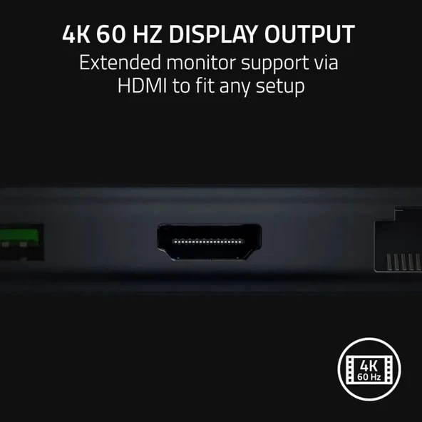 Razer USB C Dock 11 Bağlantı Noktalı Seyahat Şarj İstasyonu - 3