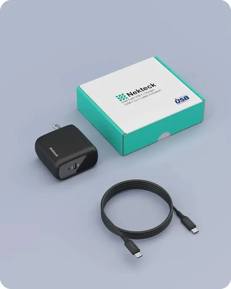 Nekteck 65W USB C Şarj Cihazı GaN II, 6,6ft Kabloyla - 8