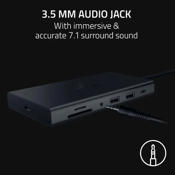 Razer USB C Dock 11 Bağlantı Noktalı Seyahat Şarj İstasyonu - 4