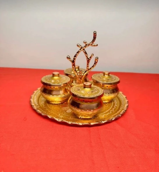 bakır 4lü baharatlık