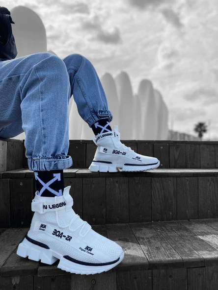 Pabucmarketi Tarz Spor Bot BEYAZ (BEYAZ TABAN) - Resim 2