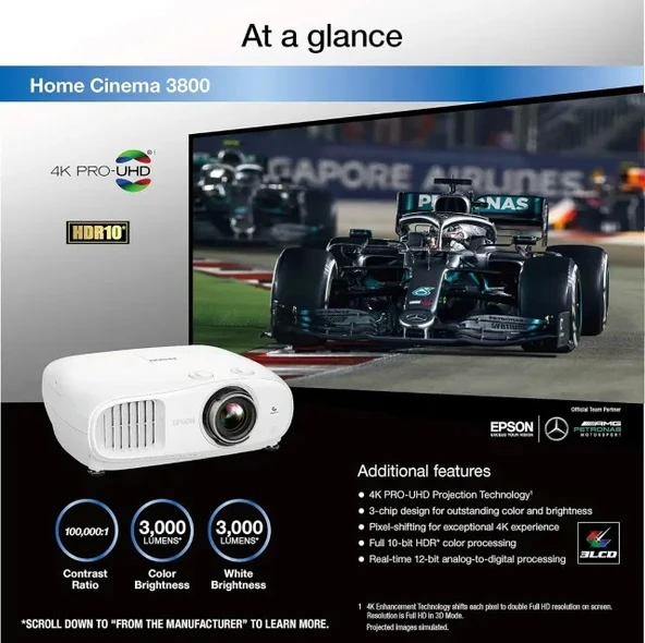 Epson Ev Sineması 3200 4K PRO-UHD 3 Çipli Projektör - 9