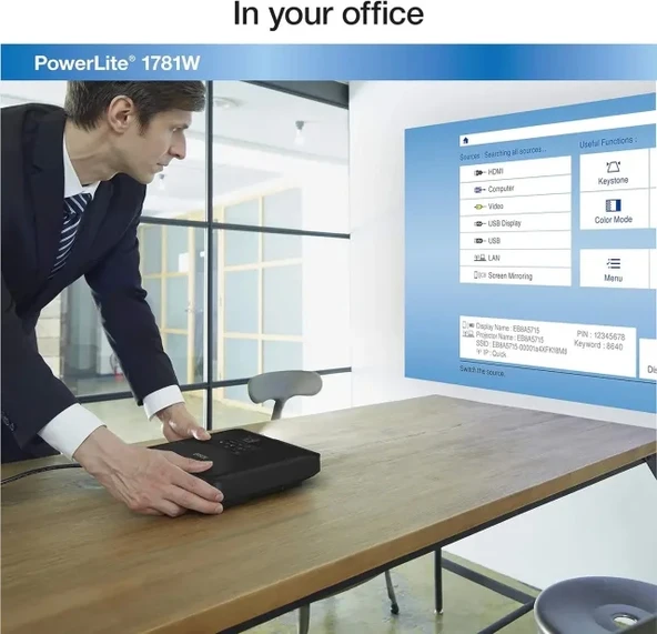 Epson PowerLite 1781W WXGA Projektör - 8