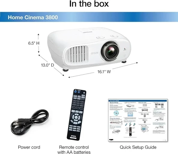 Epson Ev Sineması 3200 4K PRO-UHD 3 Çipli Projektör - 11