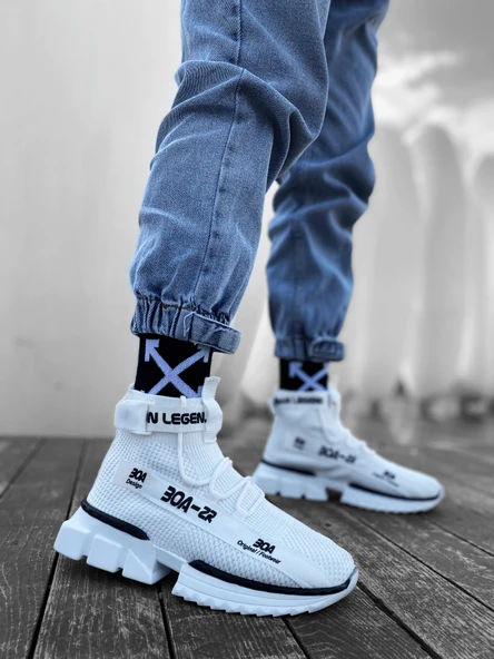 Pabucmarketi Tarz Spor Bot BEYAZ (BEYAZ TABAN) ürün görseli