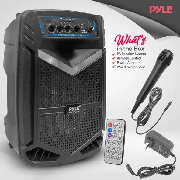 Pyle Taşınabilir Bluetooth PA Hoparlör Sistemi - 600W - 8