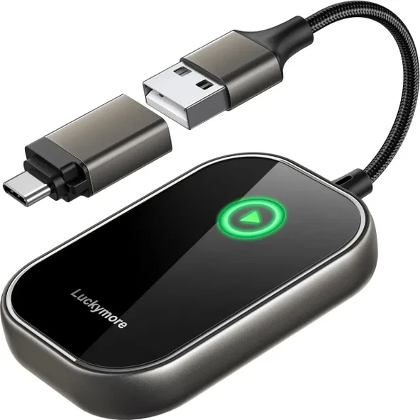 Luckymore Kablosuz Carplay Adaptörü Steel