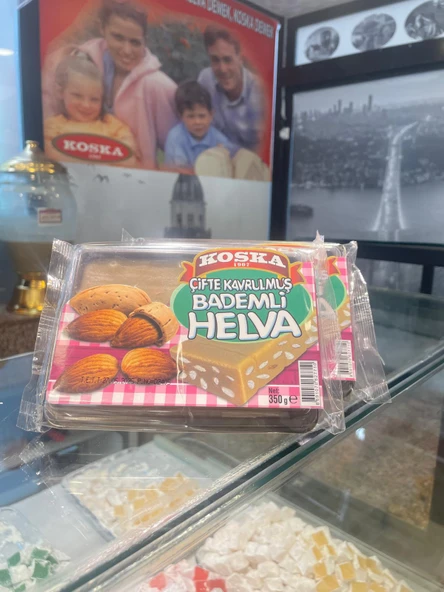 KOSKA ÇİFTTE KAVRULMUŞ BADEMLİ HELVA 350 GR 2 ADET