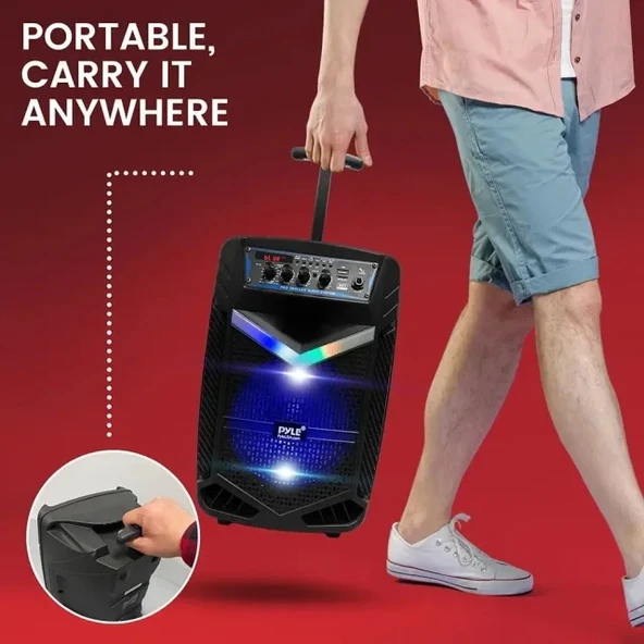 Pyle Taşınabilir Bluetooth PA Hoparlör Sistemi - 600W - 6