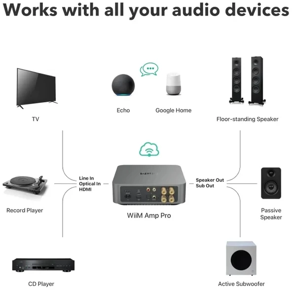 WiiM Amp: Çok Odalı Yayın Amplifikatörü - Chromecast - 7