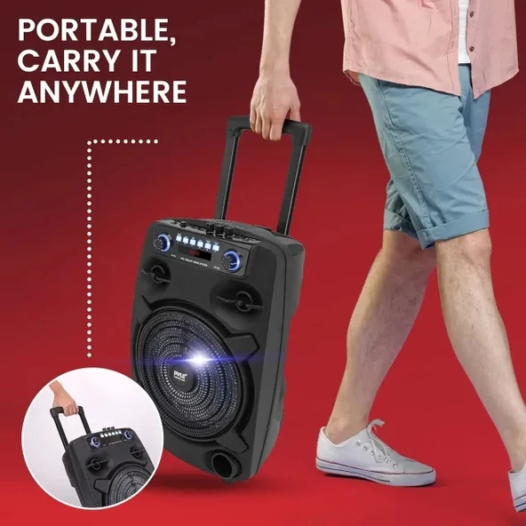Pyle Taşınabilir Bluetooth PA Hoparlör Sistemi PPHP127B - 6