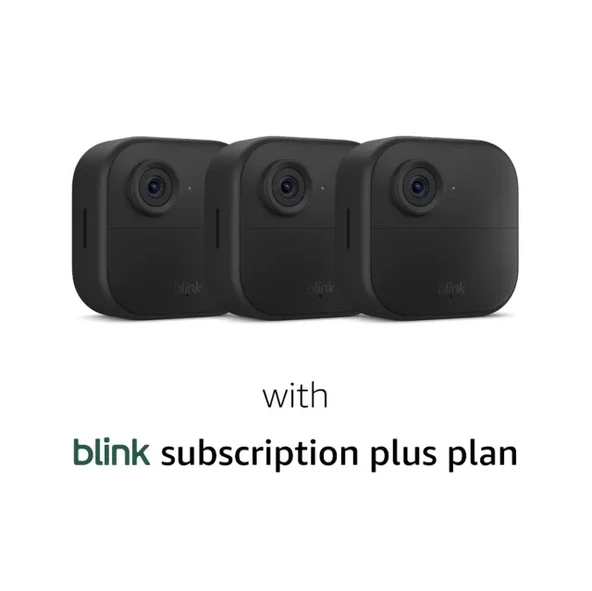 Blink Outdoor 4 (4. Nesil) – Kablosuz Akıllı Güvenlik Kamerası Save with Subscription 3 Camera System