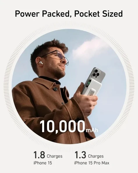 Anker MagGo Ultra Hızlı MagSafe Uyumlu PowerBank - 4