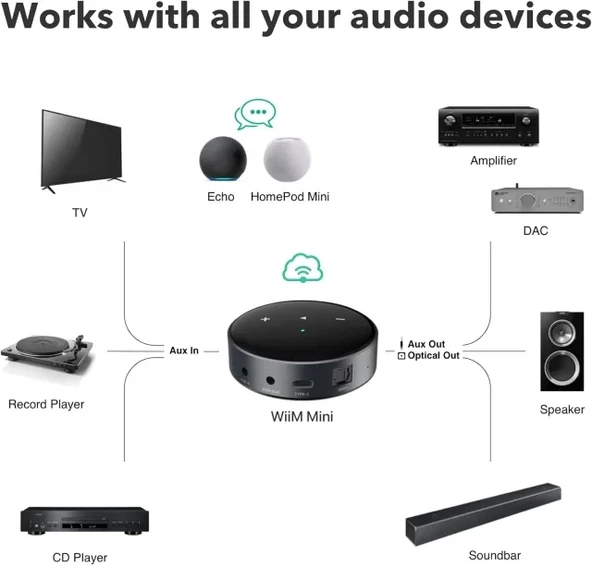 WiiM Mini AirPlay2 Kablosuz Ses Aktarıcı - 3