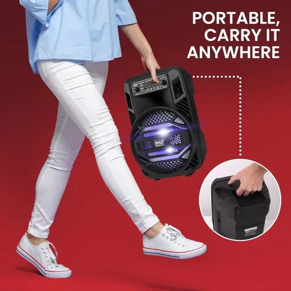 Pyle Taşınabilir Bluetooth PA Hoparlör Sistemi PPHP835B - 6