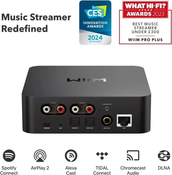 WiiM Pro AirPlay 2 - WiFi Çok Odalı Yayıncı Chromecast - 4