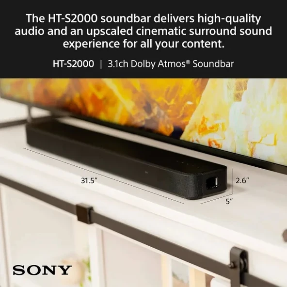 Sony HT-A3000 3.1 Kanal Dolby Atmos Surround Ses Çubuğu - 3