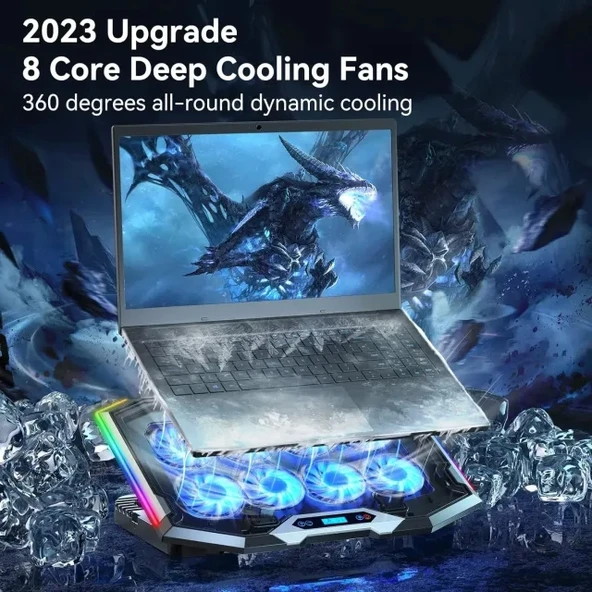 ICE COOREL Oyun Laptop Soğutucu - 27.9-43.9 cm - 2