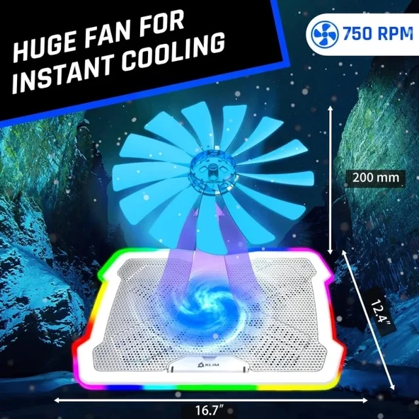 KLIM Ultimate Dizüstü Bilgisayar RGB Soğutucu - 11