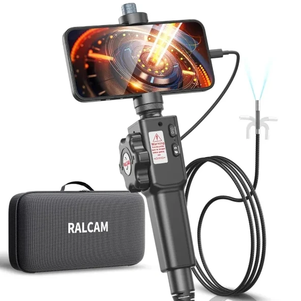 Ralcam HD 1080P Eklemli ve Işıklı Endoskop 5.5mm Lens-3.3ft Flexible Cable