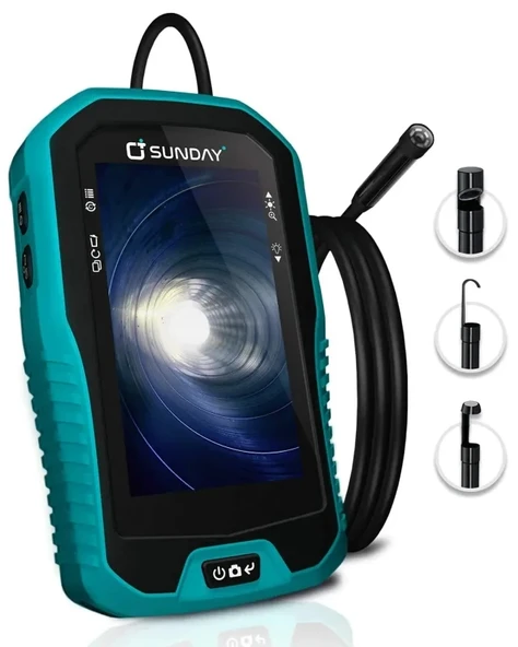 SUNDAY 1080P Işıklı Endoskop Borescope Muayene Kamerası Cyan /Mavi