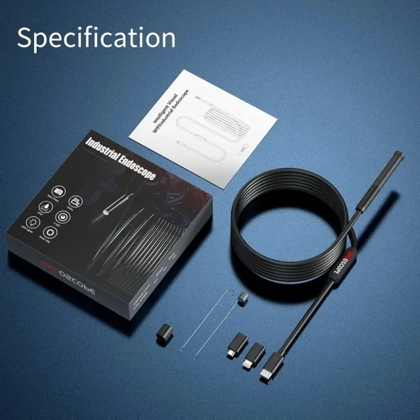 SIBOST Işıklı Endoskop Kamerası 1080P HD Borescope - 8