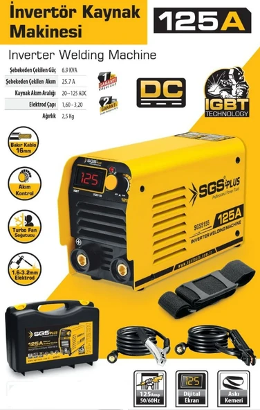 SGS PROFESYONEL İNVERTÖR KAYNAK MAKİNESİ 125A - 3