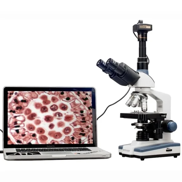 AmScope T120B-10M Dijital Profesyonel Trinoküler Bileşik Mikroskop