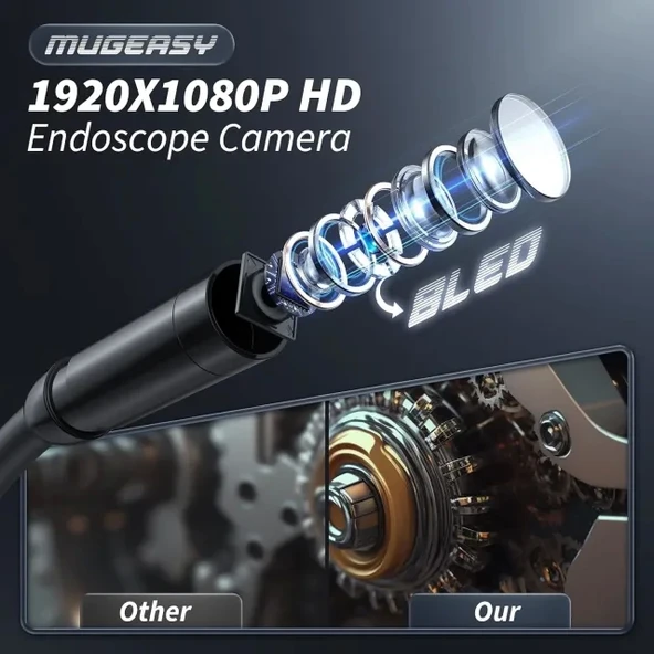 MugEasy 11cm IPS Ekranlı İnceleme Borescope Kamerası - 4