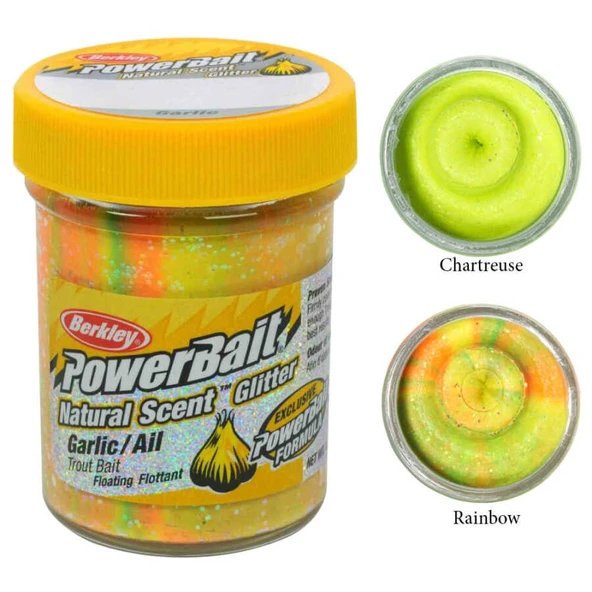 Berkley Powerbait Natural Glitter Trout Bait Garlic Sahte Yemi - 2