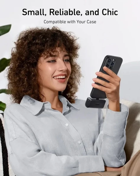 Anker Katlanabilir USB-C Konektörlü Nano PowerBank Sprout Green