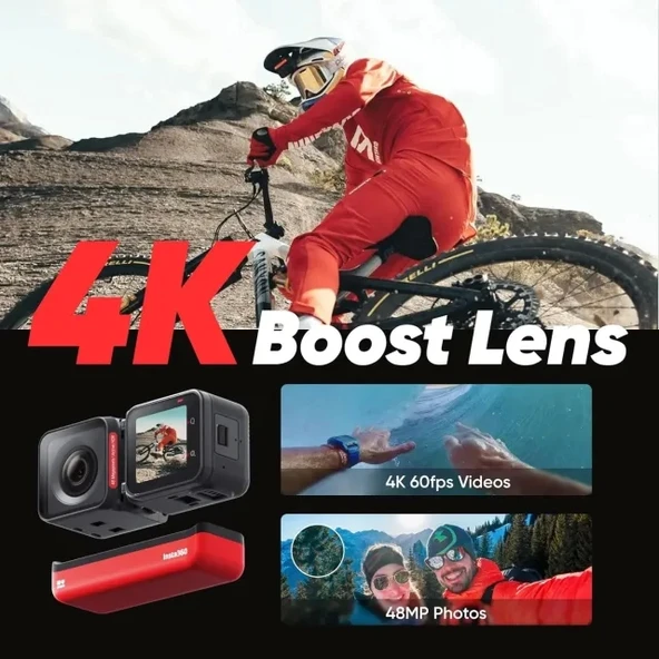 Insta360 ONE RS Twin - Suya Geçirmez Pil Setli 4K 60fps Aksiyon Kamerası - 11