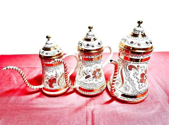 3lü bakır yağdanlık