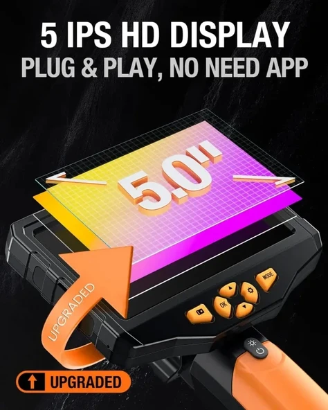 Teslong Çift Lensli Endoskop Muayene Kamerası