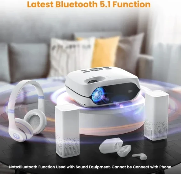 HAPPRUN 5G WiFi Bluetooth Projektör - 4