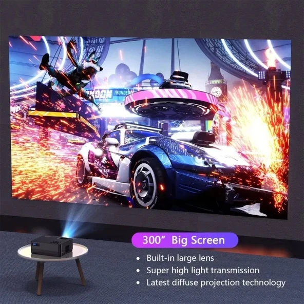Rocania 12000LM Full Hd Film Projektörü ,5g Wifi-Bluetooth 1080P - 3