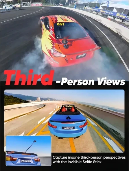 Insta360 ONE RS Twin - Suya Geçirmez Pil Setli 4K 60fps Aksiyon Kamerası - 6