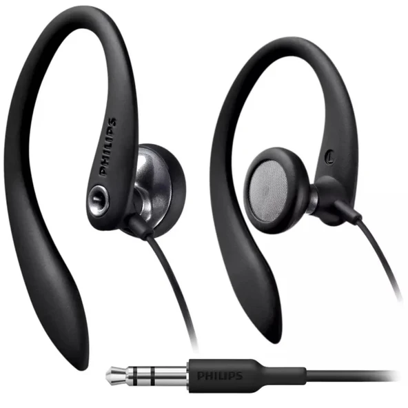 PHILIPS SHS3200BK/37 Esnek Kulak Kancalı Kulaklık Black