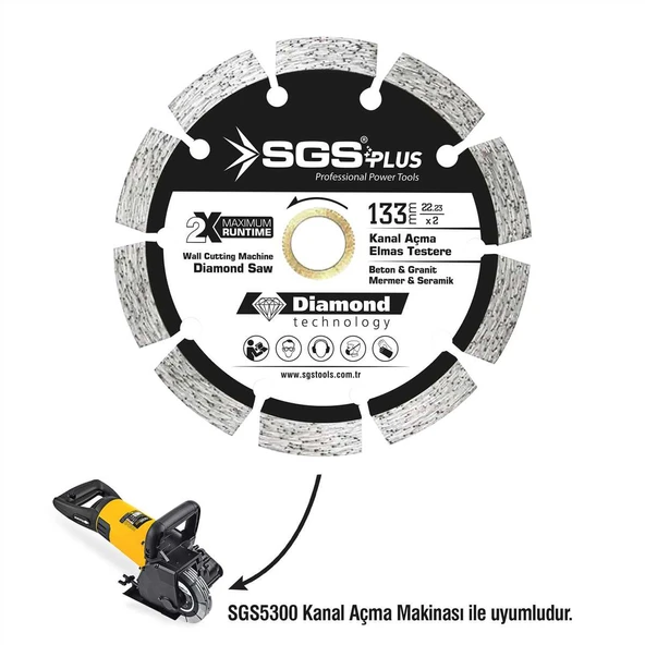 SGS PROFESYONEL ELMAS TESTERE / 133MM - 2