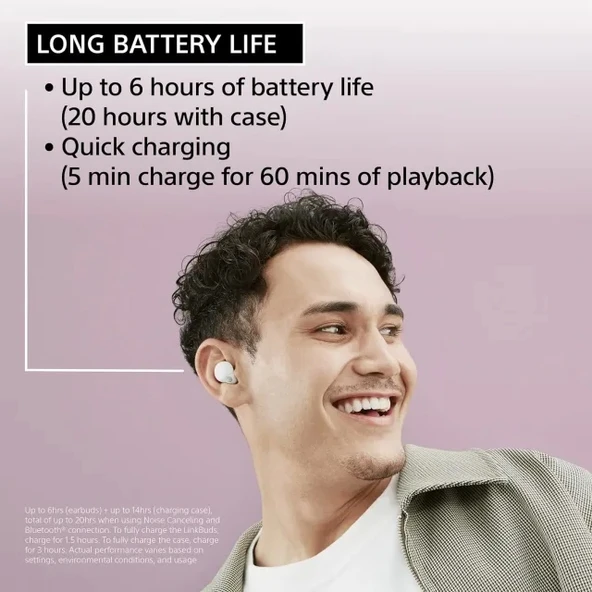 Sony LinkBuds S Truly Wireless Gürültü Engelleyici Kulaklık - 8
