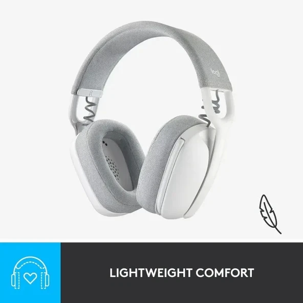 Logitech Zone Vibe 100 Hafif Kablosuz Kulak Üstü Kulaklık - 8