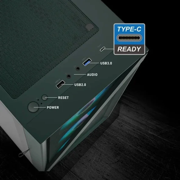 Vetroo M03 Micro ATX Mini ITX Kompakt Oyun Bilgisayarı Kasası - 7