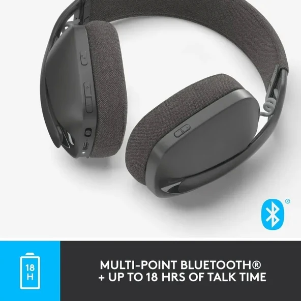 Logitech Zone Vibe 100 Hafif Kablosuz Kulak Üstü Kulaklık - 6